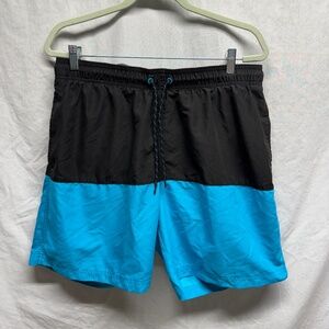 Black and Blue Swim Trunk